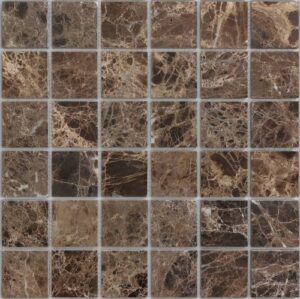 Emperador Dark POL (пикс. 48х48, толщ. 7 мм) Мозаика 30,5x30,5 Caramelle & LeeDo