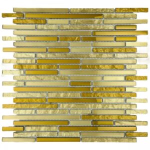 Golden Stripes (пикс. 10x98, толщ. 5 мм) Мозаика 30x30 Marble Mosaic