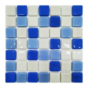 МС 5252 белая, голубая, синяя Мозаика 32x32 РосМозаика
