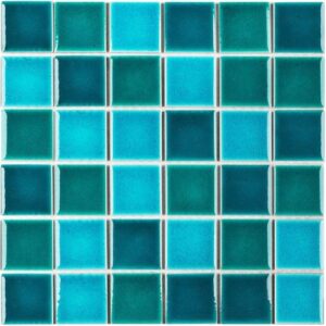 48x48 Crackle Green Mixed Glossy (LWWB83333) Мозаика 30,6x30,6 Starmosaic